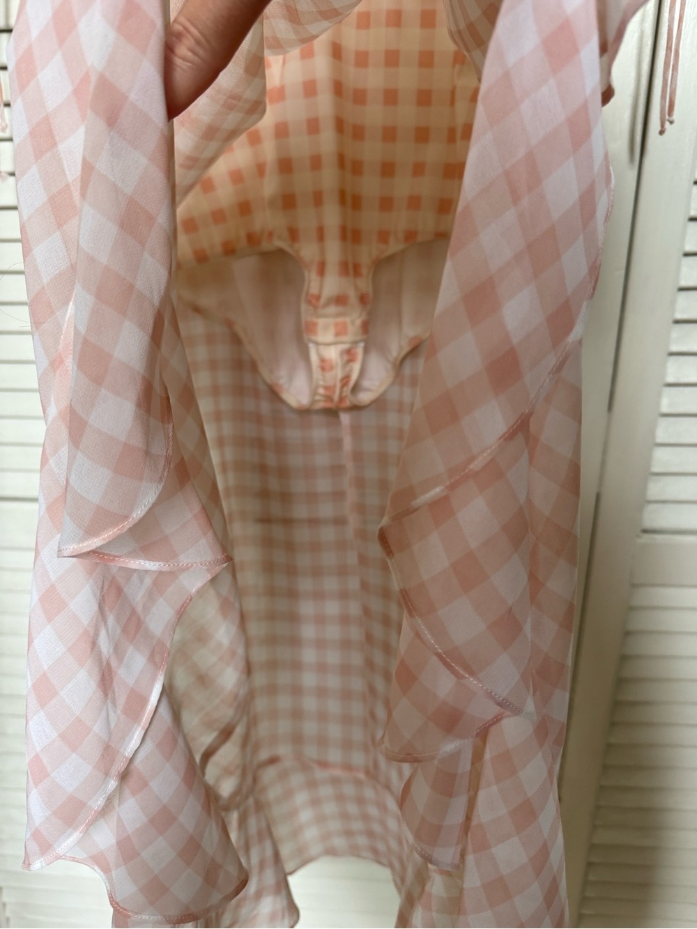 For Love & Lemons sheer gingham Dress - Picture 3 of 5